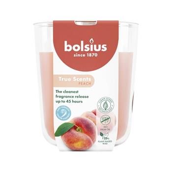 Svíčka vonná ve skle BOLSIUS True Scents Peach 9,7cm