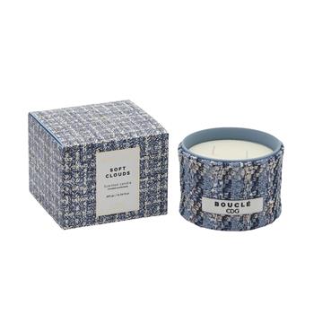 EDG vonná svíčka ve skle se 2 knoty BOUCLÉ Soft Clouds 8,5cm