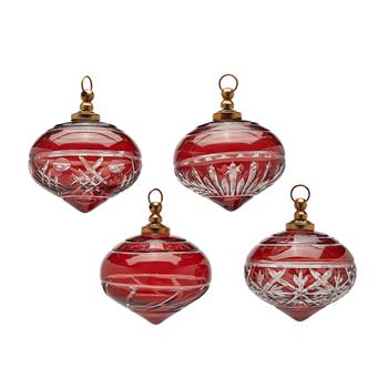 Ozdoba skleněná cibule s ornamenty mix 10cm