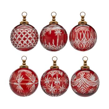 Ozdoba skleněná koule s ornamenty mix 10cm