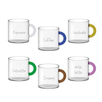 Sada hrníčků z borosilikátového skla 100ml/6ks